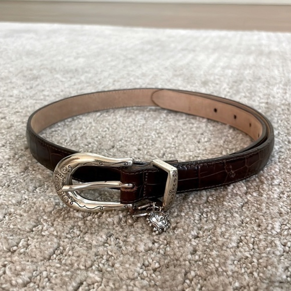 Vintage Brighton Brown Alligator Belt